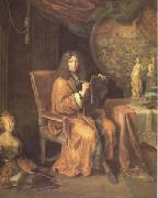 Pierre Mignard Portrait of the Artist (mk05) oil on canvas